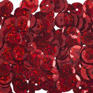 Sequins Round 6mm Aprx 1600pcs Hologram Red
