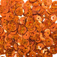Sequins Round 8mm Aprx 850pcs Hologram Orange