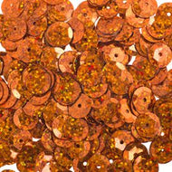 Sequins Round 10mm Aprx 450pcs Hologram Orange