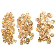 Sequins Round 6/8/10mm- Apx 700pcs Hologram Light Gold