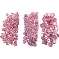 Sequins Round 6/8/10mm- Apx700pcs Hologram Retro Pink