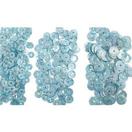 Sequins Round 6/8/10mm- Apx700pcs Hologram Sky Blue