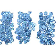 Sequins Round 6/8/10mm- Apx700pcs Hologram Aqua