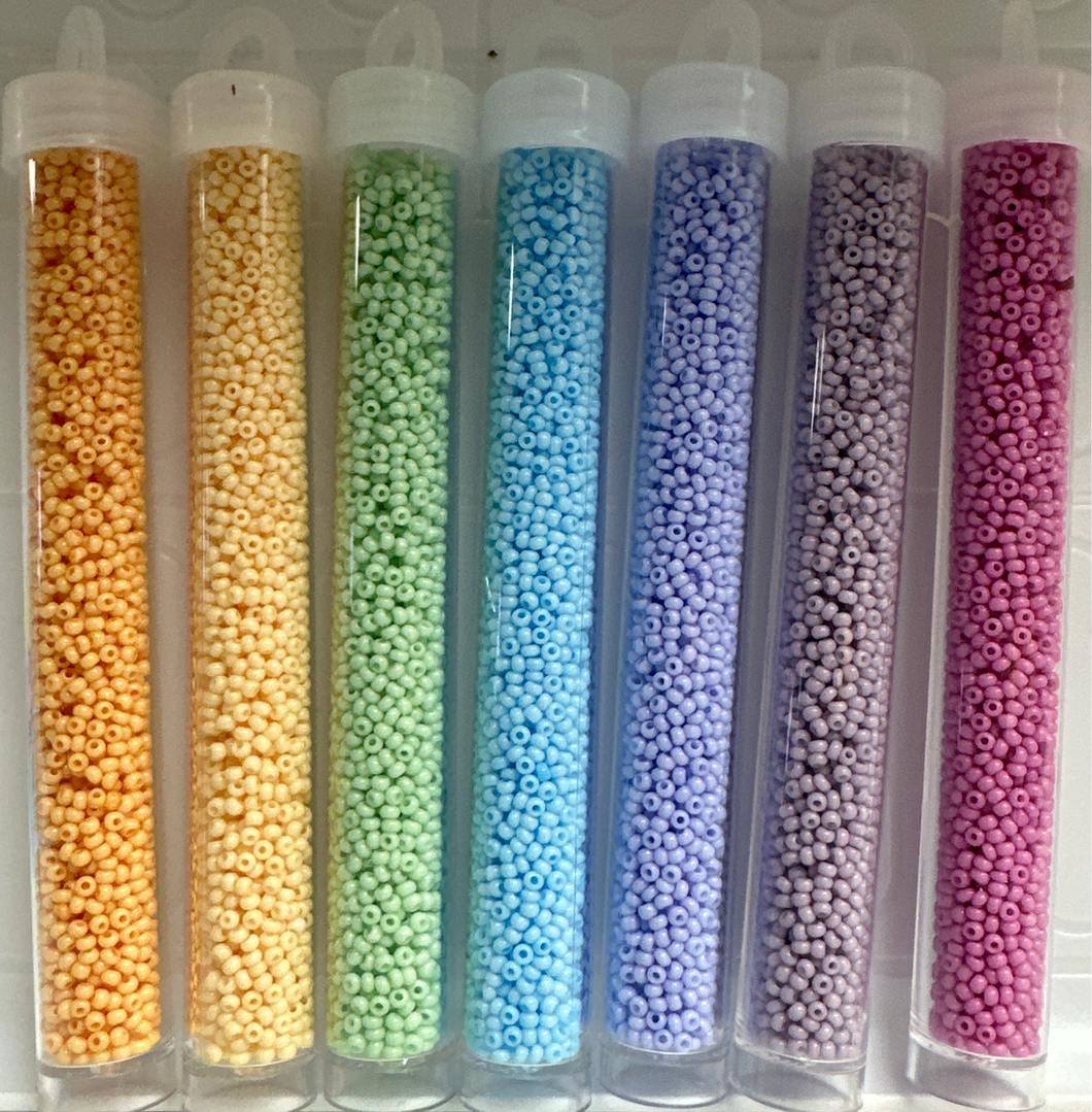 Pastel bead seed set size 10