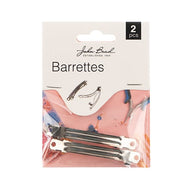 Barrettes Silver 2pcs. 3/8”
