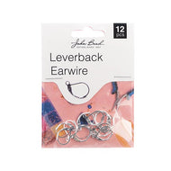 Lever back Earwire 12 pcs Silver - 009