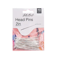Head Pins 2in Silver 2in 72pcs - 011