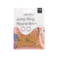 Jump Ring Round 6 mm Gold 142 pcs - 016