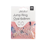 Jump Ring Oval 6x8 mm Silver 88 pcs - 024