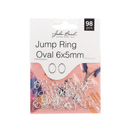 Jump Ring Oval 6x5 mm Silver 98 pcs - 027