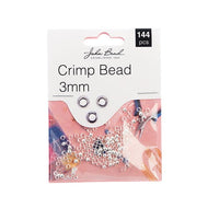 Crimp cover Bead 3mm  Silver  144pcs - 034