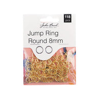 Jump Ring Round 8 mm Gold 118 pcs - 036