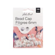 Bead Cap Filigree Silver 6mm 120pcs  - 042