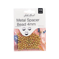 Metal Spacer Bead Gold 4mm 115pcs - 056