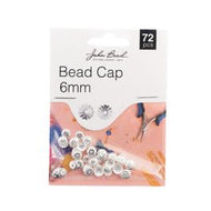 Bead Cap 6 mm Silver  72pcs - 067