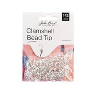 Clamshell Bead Tip Silver 142 pcs - 071