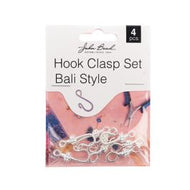 Hook Clasp Set Bali Style Silver 4sets- 079*
