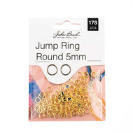 Jump Ring Round 5 mm Gold 178 pcs - 143