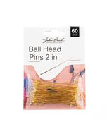 Ball Head Pins Gold 2in 60pcs - 147