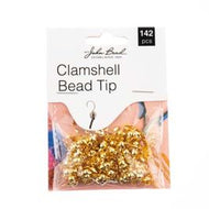 Clamshell Bead Tip Gold 142 pcs - 148