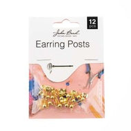 Earring posts 12 pcs Gold - 151