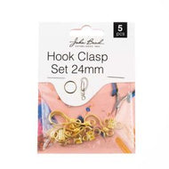 Hook Clasp Set Gold 24mm 5 sets- 153*