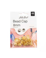 Bead Cap 8mm Gold  48pcs - 160