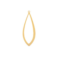 Beadwork Finding Drop 13 x37 mm Gold Pendant  6 pcs - 39