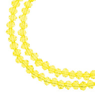 3x4 mm Transparent Yellow Rondelle