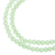 3x4 mm Opaque Light Green Rondelle (22)