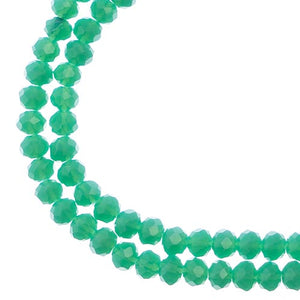 3x4 mm Opaque Turquoise Green Rondelle