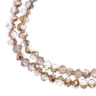 3x4 mm Transparent Crystal with Half Copper Iris (50)