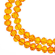 4x6mm Transparent Orange Rondelle (18)