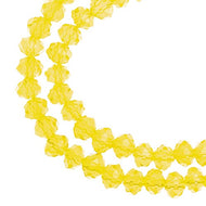 4x6mm Transparent Yellow Rondelle (20)