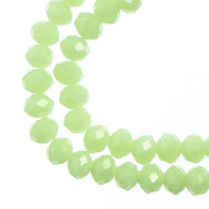 4x6mm Opaque Light Green Rondelle (22)