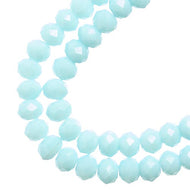 4x6mm Opaue Light Blue Rondelle (29)