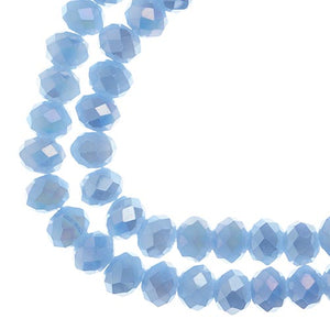 4x6mm Opaque Light Periwinkle Rondelle