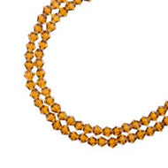 Crystal Lane 4mm Bicone 2-Strand 7in – Transparent Amber