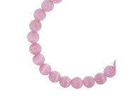 Crystal Lane DIY Cat Eye Round Beads 7in Strand 8mm 22pcs Pink