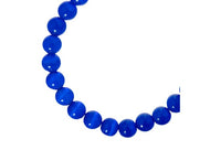 Crystal Lane DIY Cat Eye Round Beads 7in Strand 8mm 22pcs Blue