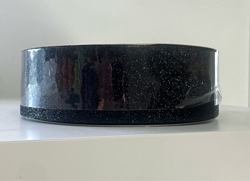 Black Sparkle Ribbon (1 Meter)