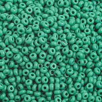 50 gram Size 10 Opaque Medium Dark Green