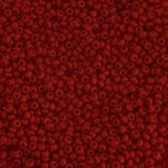 Size 10 Seed Beads - Opaque Medium Dark Red (R03)