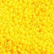 Size 10 Seed Beads - Opaque Golden yellow (Y02)