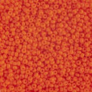 Size 10 Seed Beads - Opaque Orange (O01)