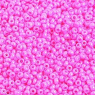 Size 10 Seed Beads - Opaque Dyed Chalk Fuchsia (PK04)