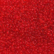 Size 10 Seed Beads - Transparent Red (R11)
