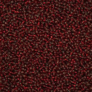Size 10 Seed Beads - Trans Silverlined Garnet (R13)