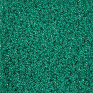 Size 10 Seed Beads - Crystal Colorlined Intensive Dark Green  (G15)