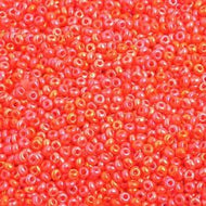 Size 10 Seed Beads - Orange AB (O07)